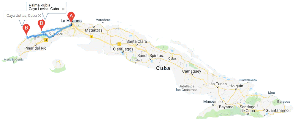 Havana-Cayo Levisa-Cayo Jutia